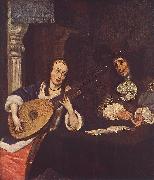 TERBORCH, Gerard Woman Playing the Lute st china oil painting artist